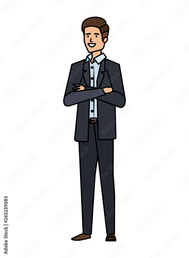 Obraz premium elegant businessman avatar character