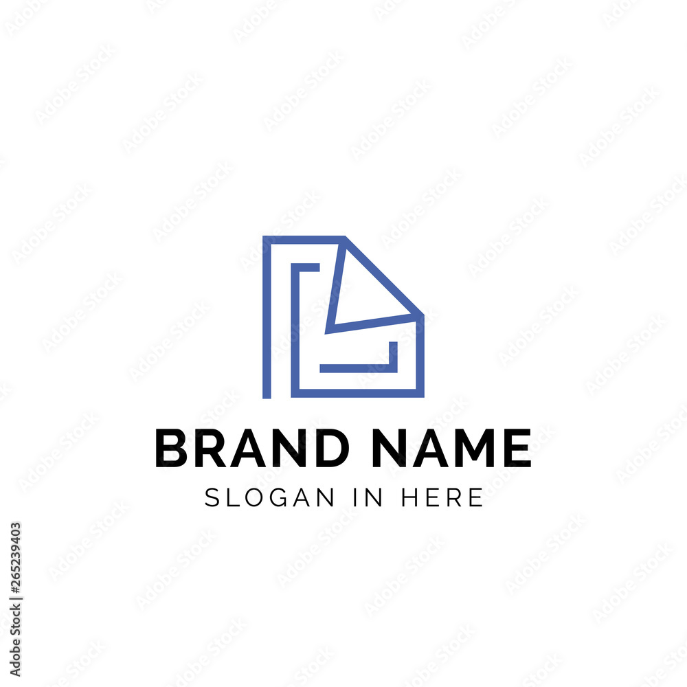 file with P letter shaped logo template file with P letter shaped logo template