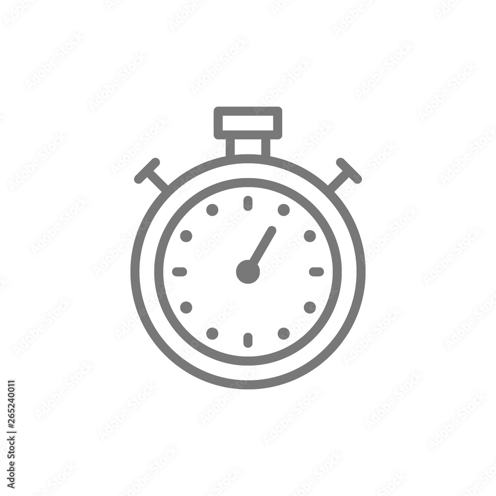 Stopwatch, timer, chronometer line icon. Stopwatch, timer, chronometer line icon.