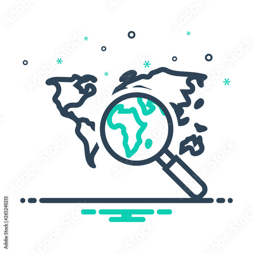 Mix line icon for discover travel 