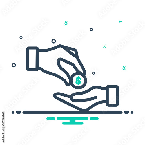 Mix line icon for give take 