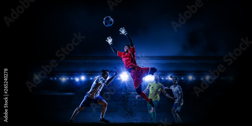Fototapeta Naklejka Na Ścianę i Meble -  Soccer players on stadium in action