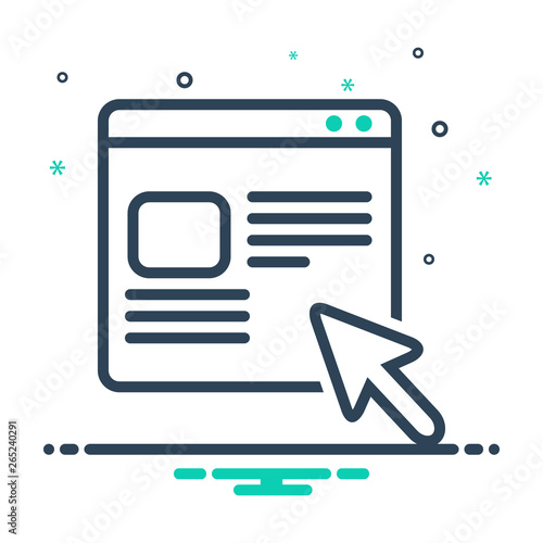 Mix line icon for online order 