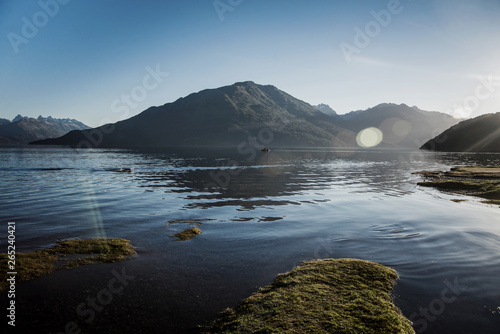 sunset in the lake