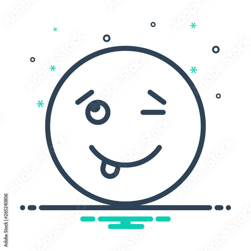 Mix line icon for cheeky immodest 