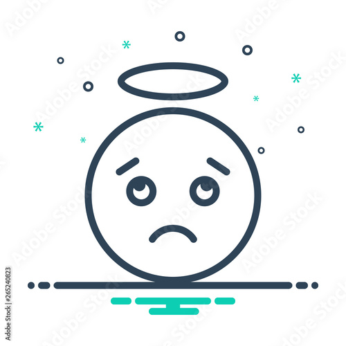 Mix line icon for confused distressing 