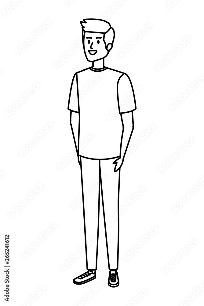young man avatar character young man avatar character