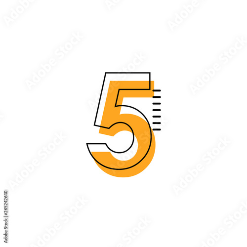 5 Year Anniversary Vector Template Design Illustration