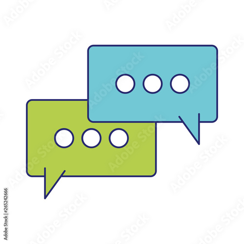 speech bubble icon blue lines