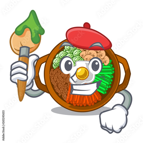 Artist bibimbap isolated with in the character