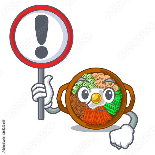 With sign bibimbap isolated with in the character