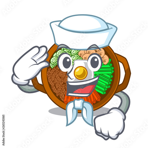 Sailor bibimbap isolated with in the character