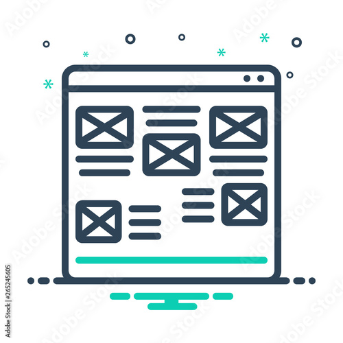 Mix line icon for ugly website 