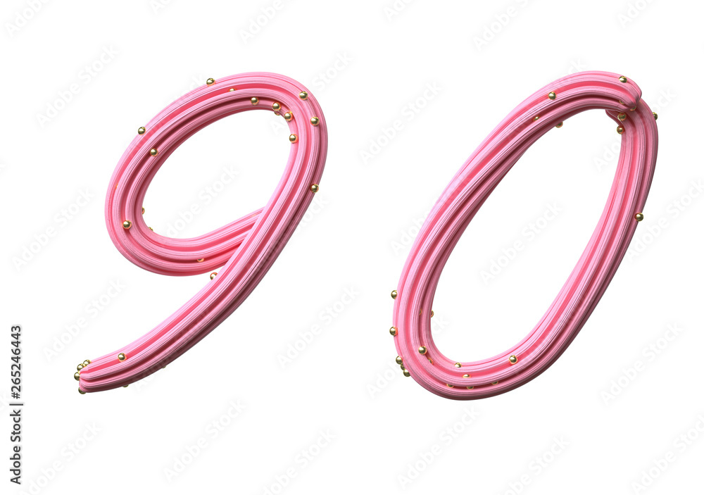Pink cream candy Font Isolated on White Background, 3d rendering,conceptual image. Pink cream candy Font Isolated on White Background, 3d rendering,conceptual image.