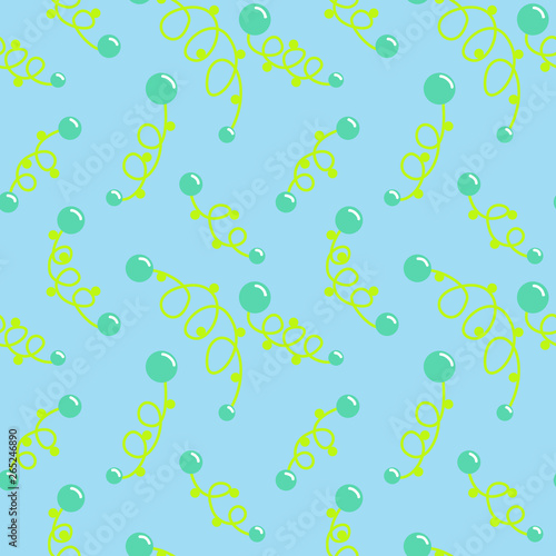 Hand drawn berries and leaves. Vector hand drawn seamless pattern for textile, wrapping paper, fabric, wallpaper, web etc.