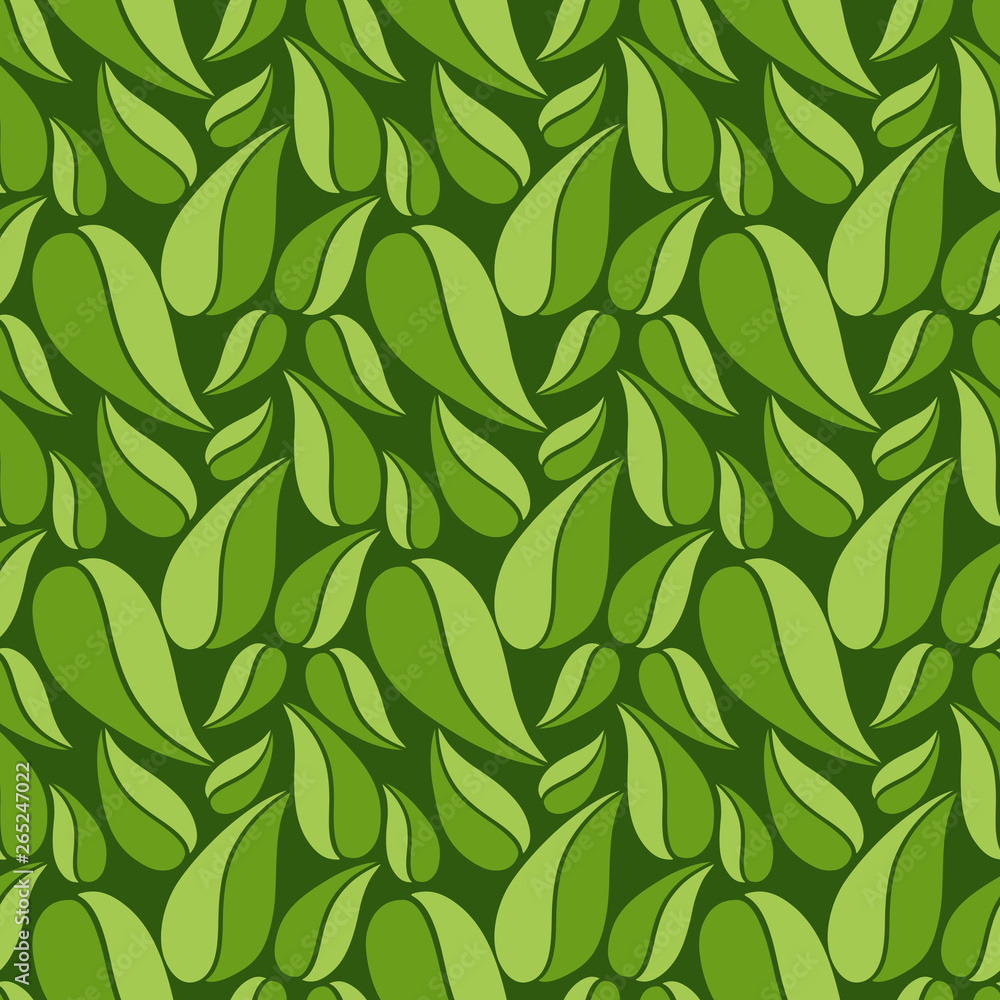 Flat vector seamless patterns with simple leaves on colored background for textile, prints, wallpaper, wrapping, web etc. Flat vector seamless patterns with simple leaves on colored background for textile, prints, wallpaper, wrapping, web etc.