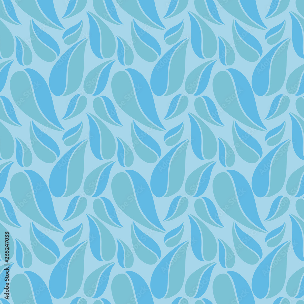 Flat vector seamless patterns with simple leaves on colored background for textile, prints, wallpaper, wrapping, web etc. Flat vector seamless patterns with simple leaves on colored background for textile, prints, wallpaper, wrapping, web etc.