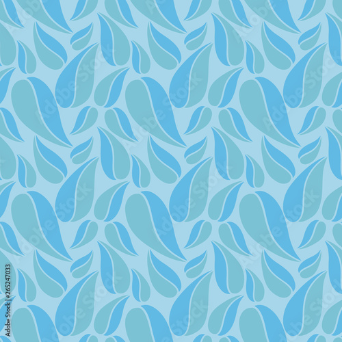 Flat vector seamless patterns with simple leaves on colored background for textile  prints  wallpaper  wrapping  web etc.