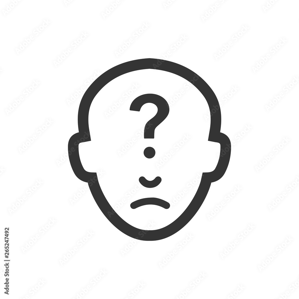 Feeling doubt icon Feeling doubt icon
