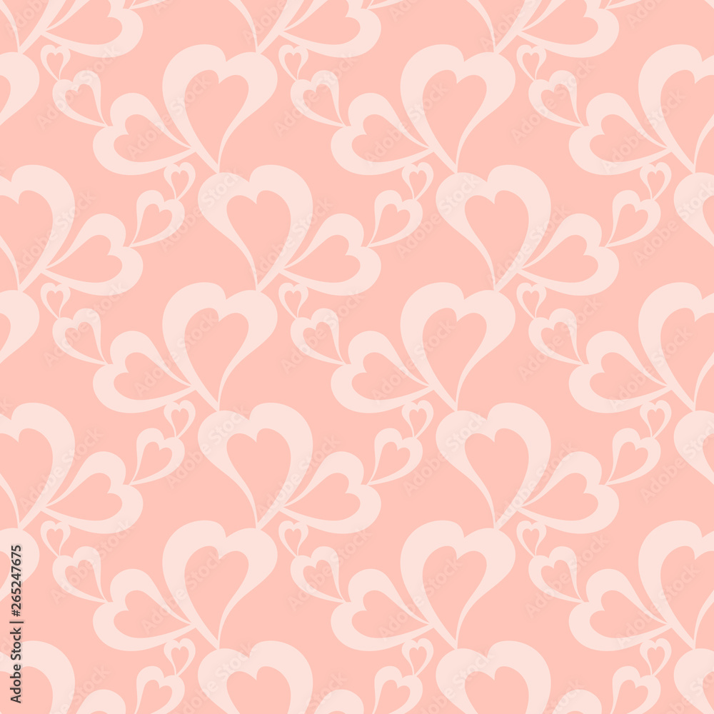Flying hearts and spirit of love on vector colorful seamless pattern. Bright abstract ornament for textiles, prints, wallpaper, packaging, fabrics, etc. Flying hearts and spirit of love on vector colorful seamless pattern. Bright abstract ornament for textiles, prints, wallpaper, packaging, fabrics, etc.