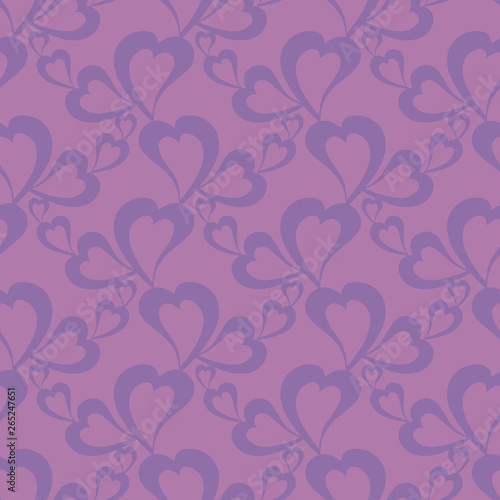 Flying hearts and spirit of love on vector colorful seamless pattern. Bright abstract ornament for textiles  prints  wallpaper  packaging  fabrics  etc.