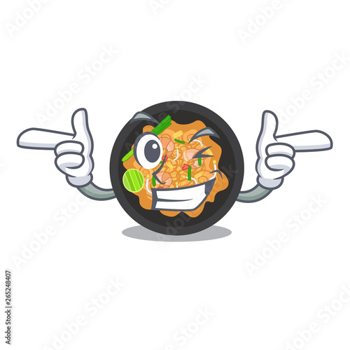 Wink pat thai served in character bowl