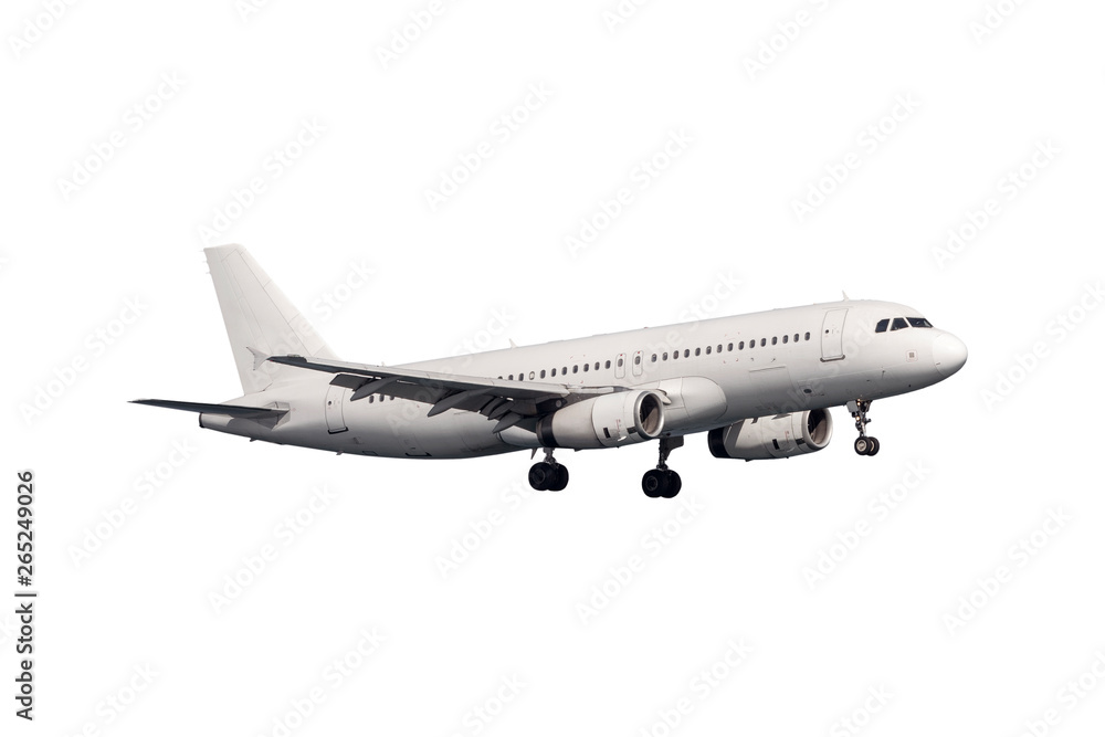 A white mid-size jet aircraft A white mid-size jet aircraft