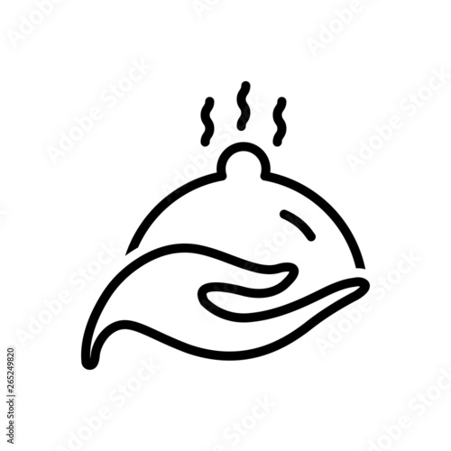 Black line icon for nourish feed
