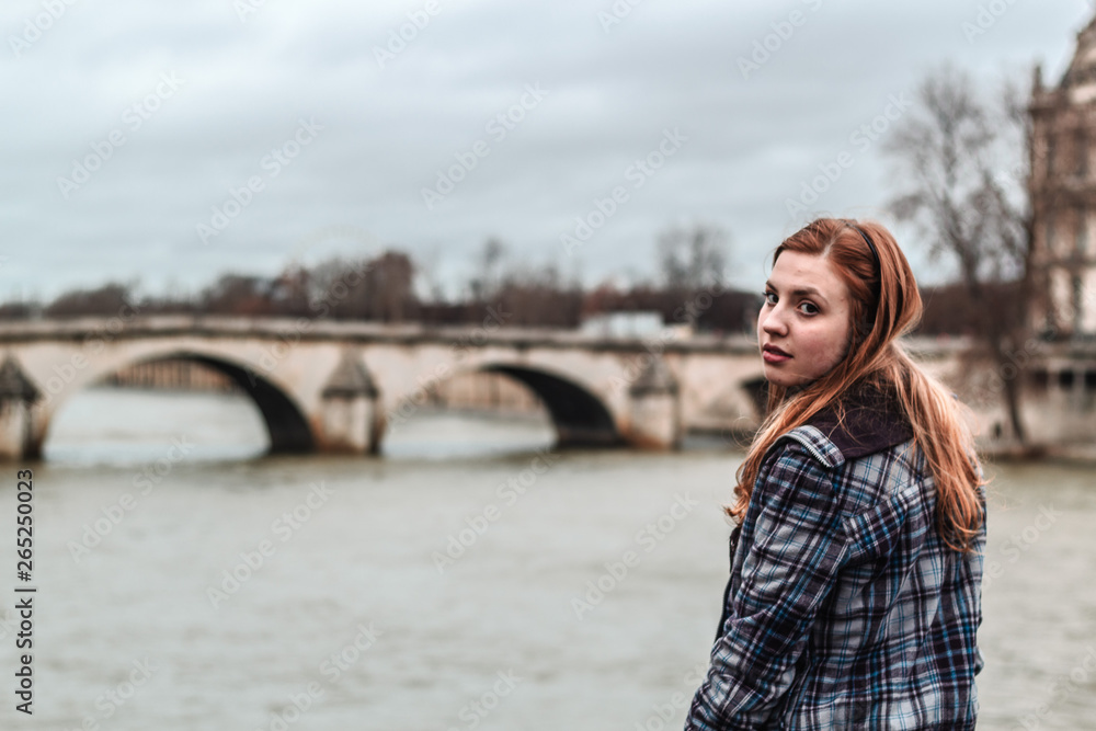 Portrait of a Girl in Paris, France Portrait of a Girl in Paris, France