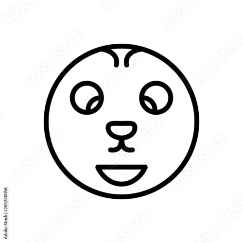 Black line icon for offbeat odd