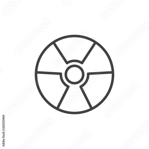 Radiation line icon. linear style sign for mobile concept and web design. Nuclear Hazard outline vector icon. Symbol, logo illustration. Pixel perfect vector graphics