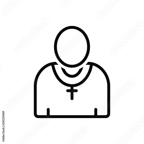 Black line icon for preacherman 