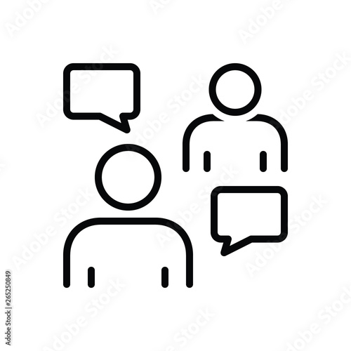 Black line icon for persuasive 