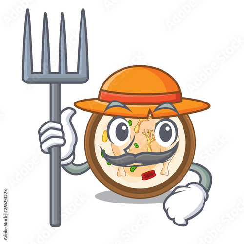 Farmer Samgyetang served in hot cartoon bowl