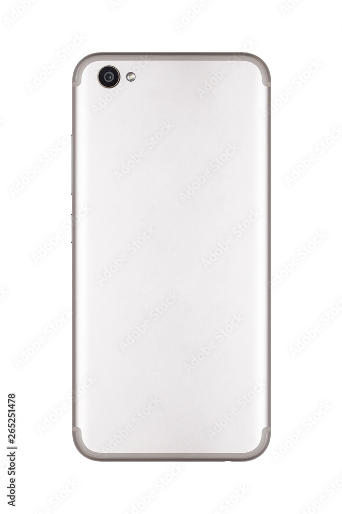 Smart phone, The back of the phone isolated on white background. Smart phone, The back of the phone isolated on white background.