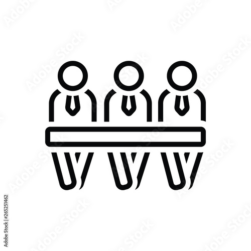 Black line icon for panelist 