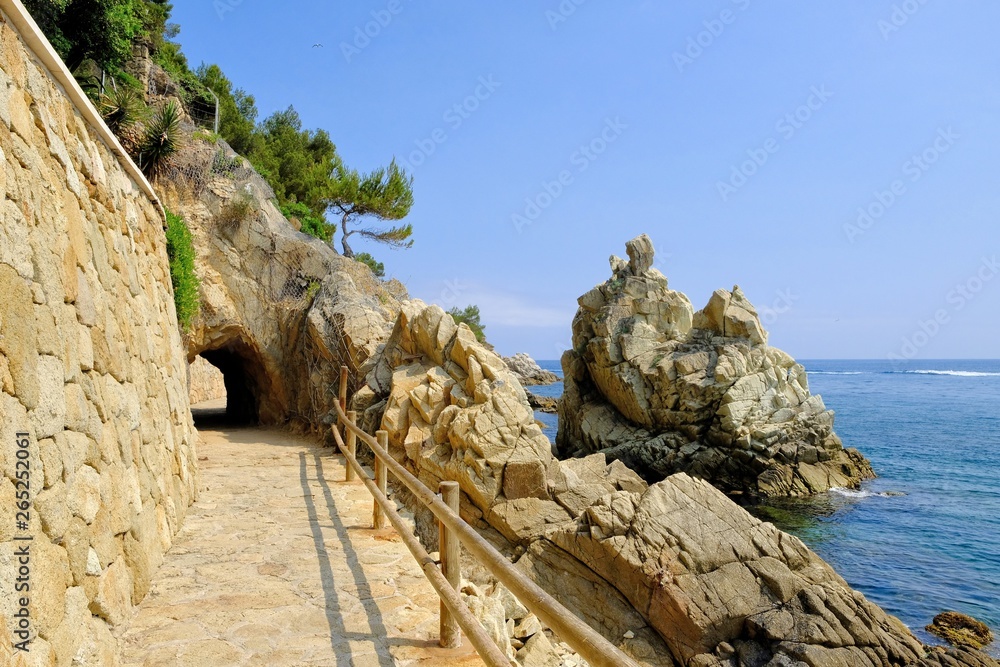 Detail of Costa Brava at LIoret de Mar, Spain