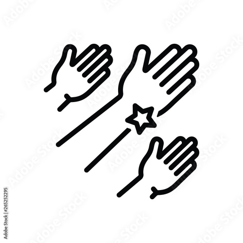Black line icon for outreach 