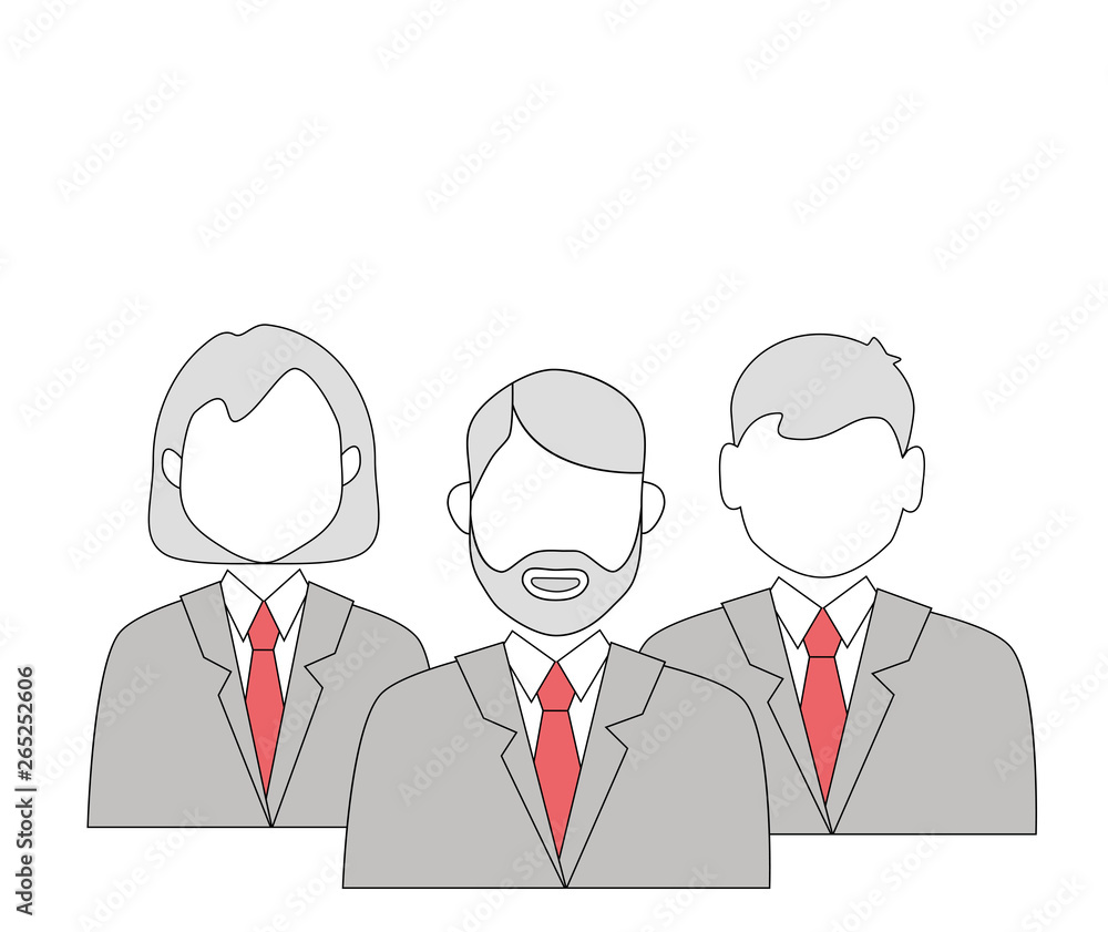 business team. people in business clothes. icons vector illustration. business team. people in business clothes. icons vector illustration.