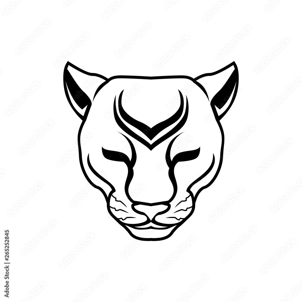 Logo Vector Illustration of Black And White Panther gaming design for game,  team, military company and other Stock Vector | Adobe Stock