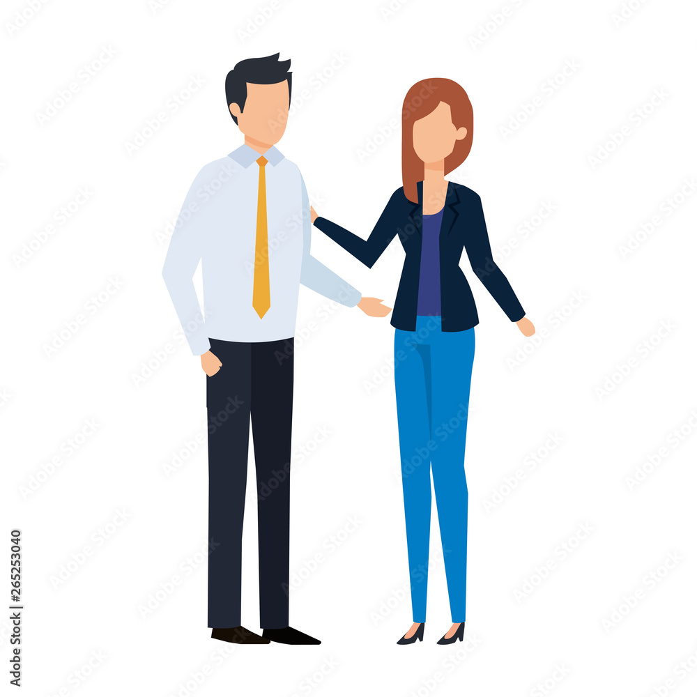business couple avatars characters business couple avatars characters