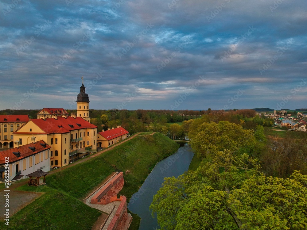 Naklejka premium Aerial view of Nesvizh in Minsk region of Belarus