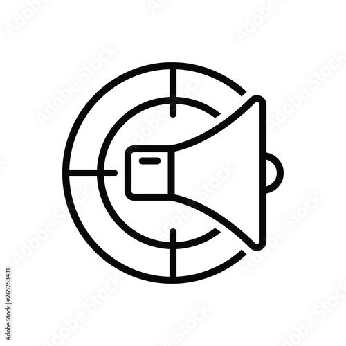 Black line icon for marketing vision  photo