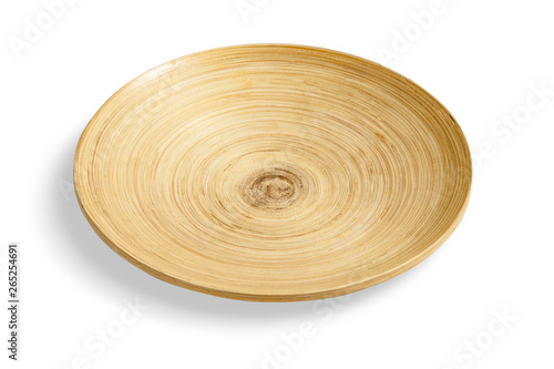 wooden plate isolated