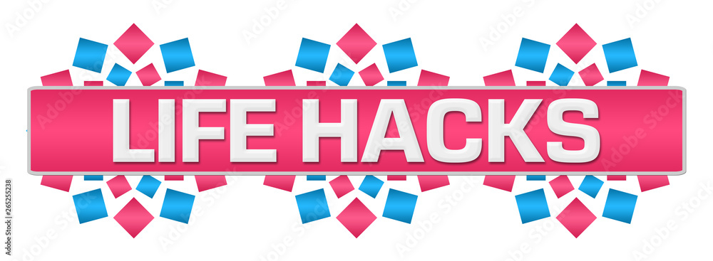Life Hacks Pink Blue Circular Blue Bar Life Hacks Pink Blue Circular Blue Bar