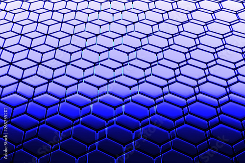 Background of hexagonal lattice structures, similar to honeycombs.