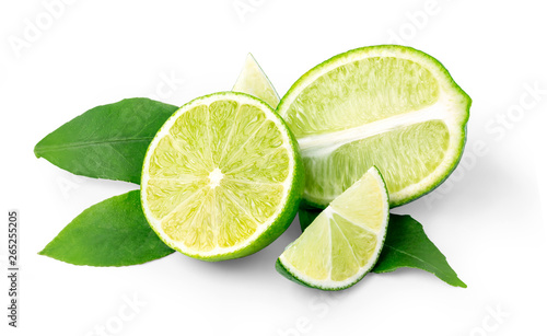 lime  isolated on white photo