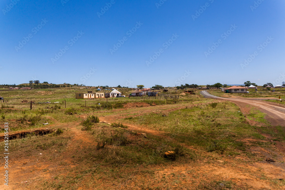 Obraz premium A rural village in the homelands of Kwa zulu natal near Creighton, South Africa.