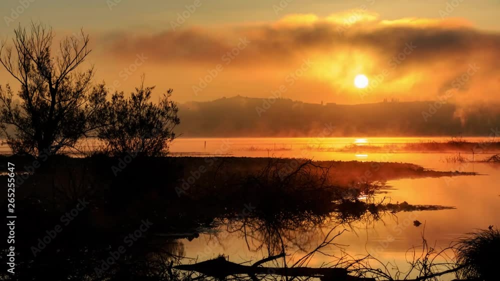 Timelapse of sunrise on the lake in Italy Timelapse of sunrise on the lake in Italy