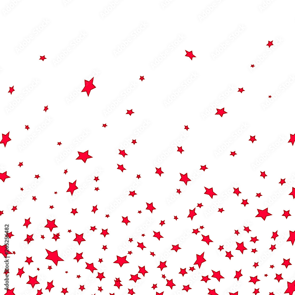 vector background with red flying stars, template 2d vector background with red flying stars, template 2d